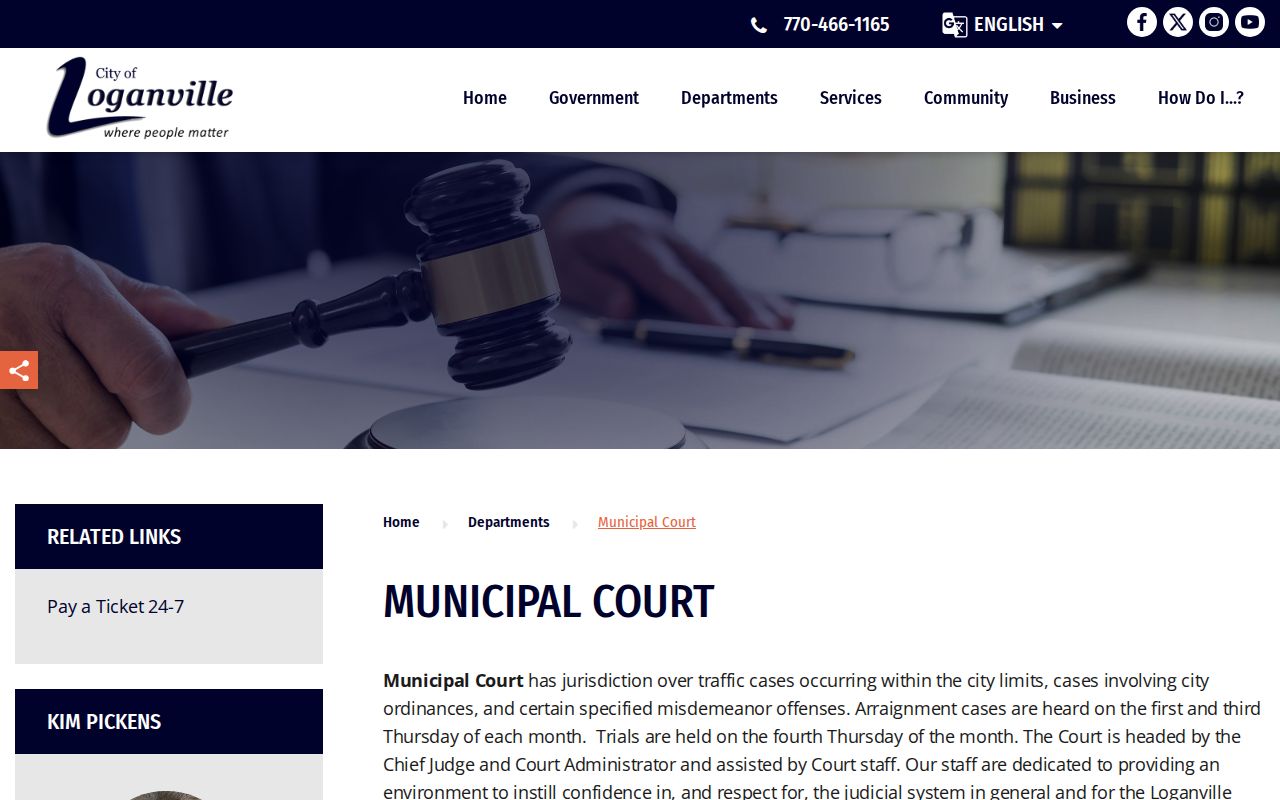 Loganville warrant records municipal court schedule and contact