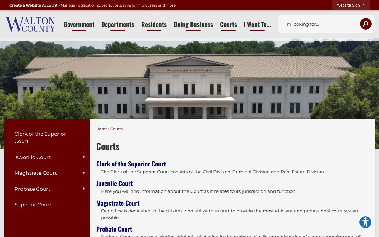 Walton County warrant records court directory